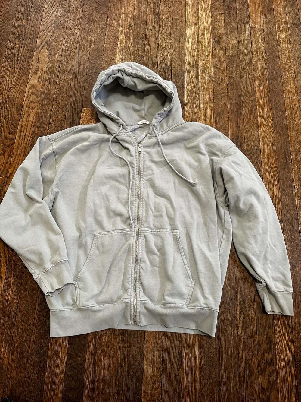 John Galt California Zip-Up Basic Hoodie Light Green/Gray